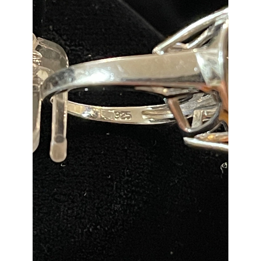 JTV SBL Heart Shaped  ❤️ 9.25 Sterling Silver Smokey Quartz Ring Size 5 - Picture 6 of 11